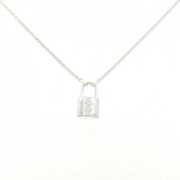 LOUIS VUITTON Silver Lockit Necklace